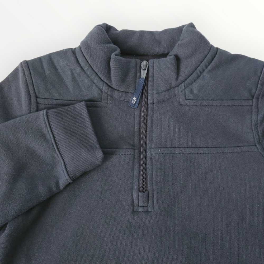 Vineyard Vines Kids Shep Shirt Quarter Zip‎ Pullover Navy 7 Cotton New
